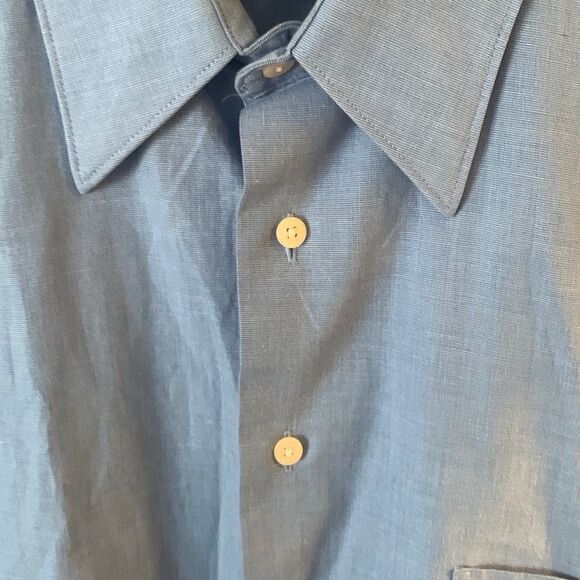 Pre Owned Men’s Arrow Short Sleeve Button Up Shirt Sz 18.5” Big Casual Comfort - Picture 5 of 11
